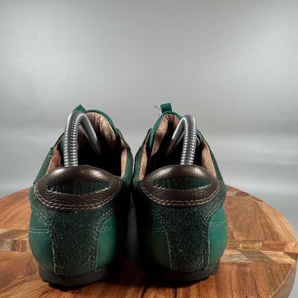 Palladium Womens Green Leather Low Top Sneakers Striped EU 41 US 10 - Picture 4 of 8